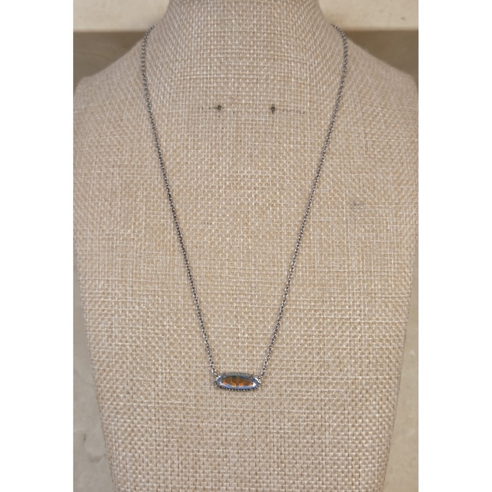 Kendra‎ ScottElisa Statement Short Iridescent Pendant Necklace Adjustable